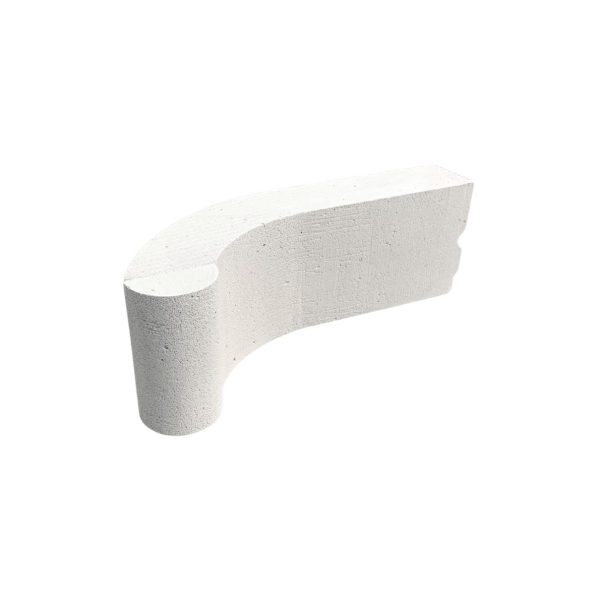 Gebogen Hoek Blok Ronde Dagkant 100mm