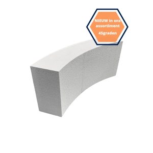 Ronde Blok 100mm Cellenbeton 45graden